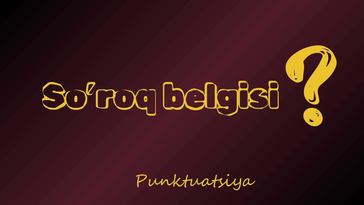 So'roq belgisi