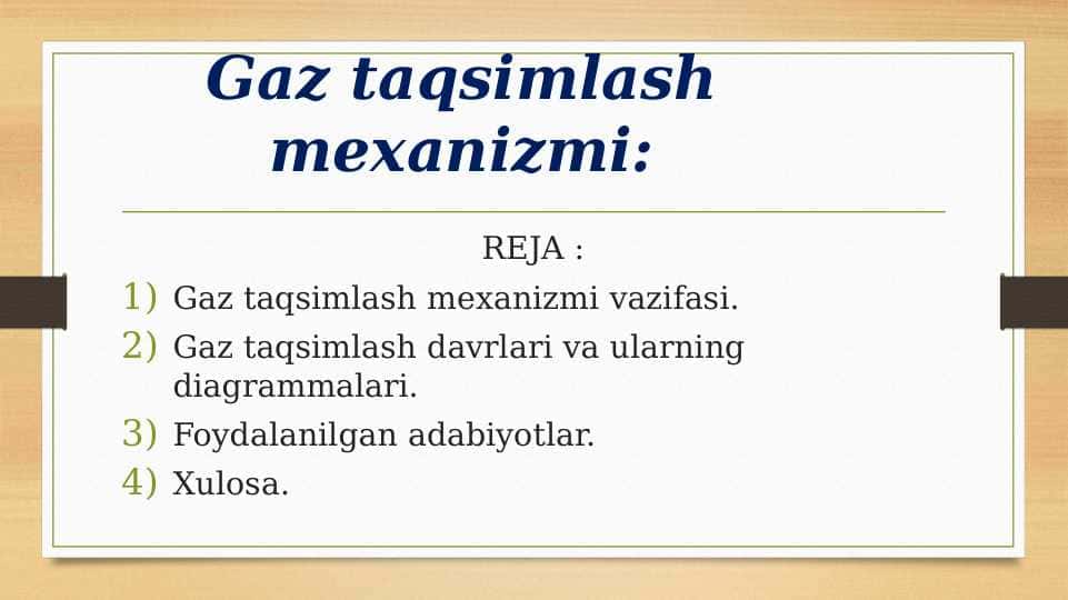 Gaz taqsimlash mexanizmi