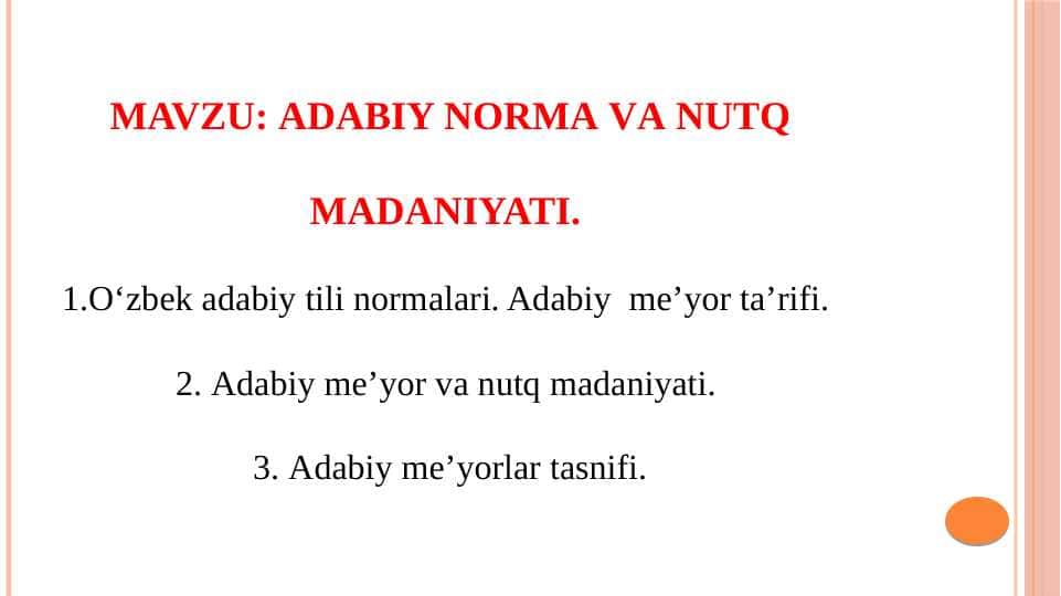 АDАBIY NОRMА VА NUTQ MАDАNIYATI