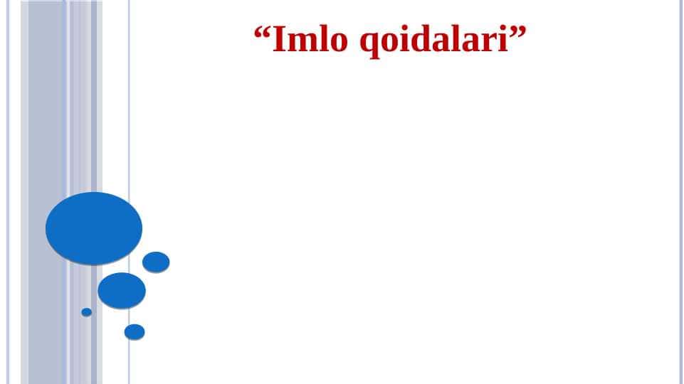 imlo qoidalari