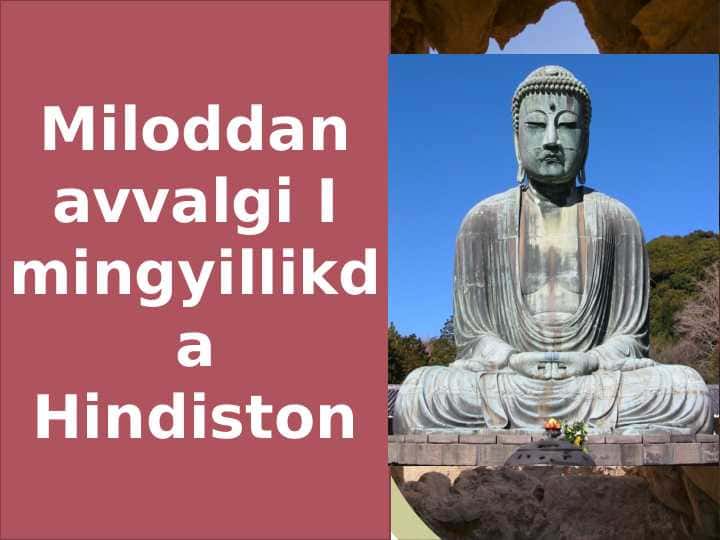 Miloddan avvalgi I ming yillikda Hindiston