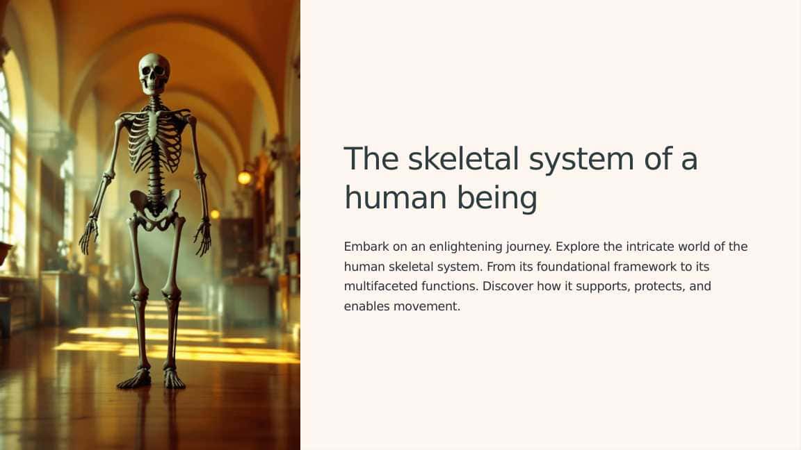 The skeletal system of a human being 2
