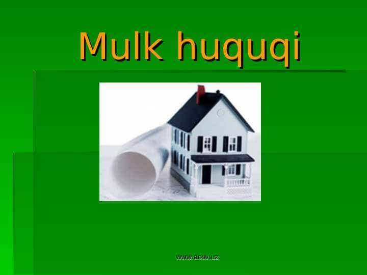 Mulk huquqi