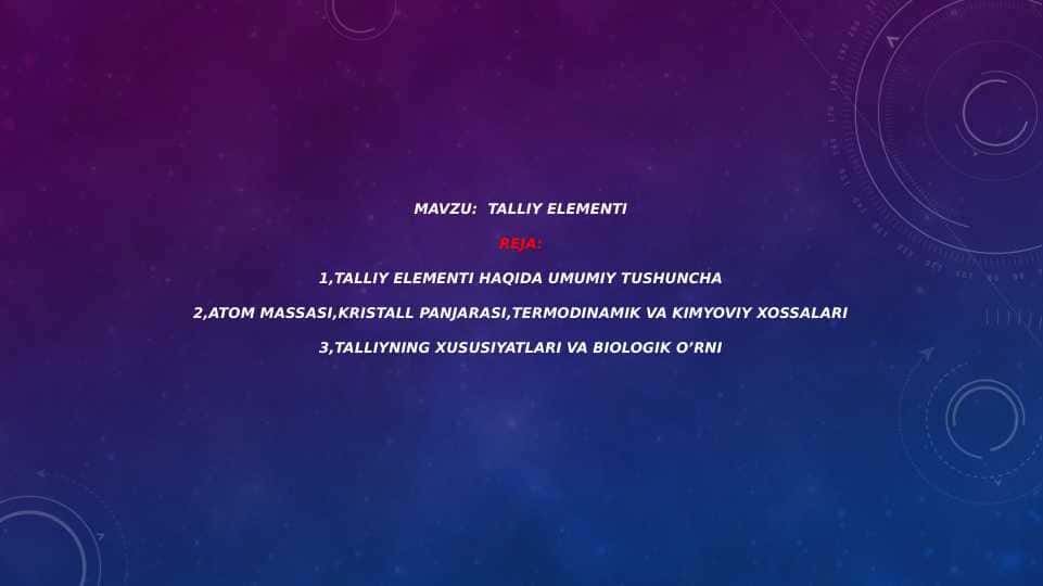TALLIY ELEMENTI