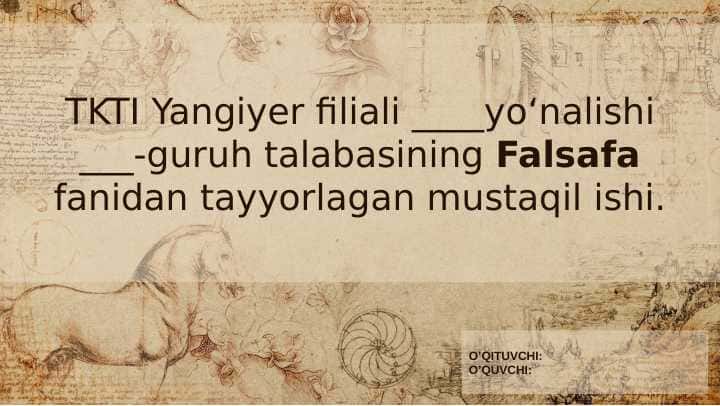 FALSAFA TARIXI