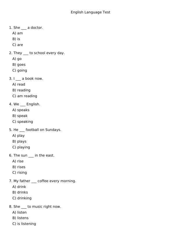 English test