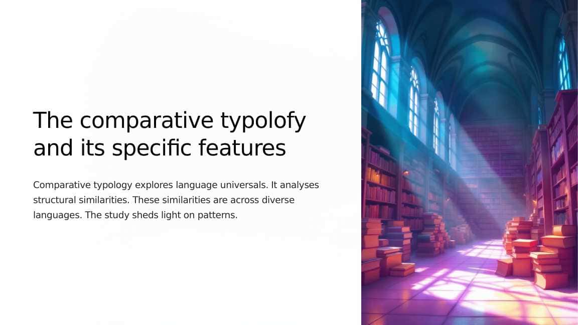 The comparative typolofy and its specific features