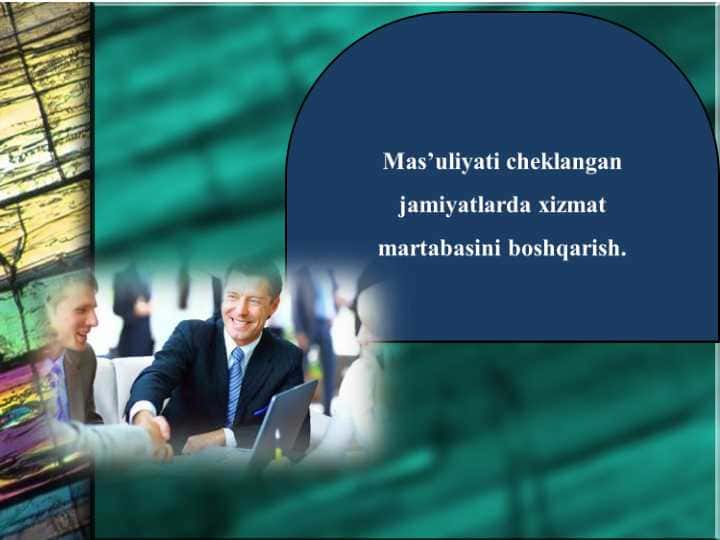 Mas’uliyati cheklangan jamiyatlarda xizmat martabasini boshqarish