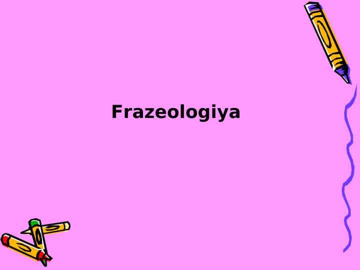 Frazeologiya