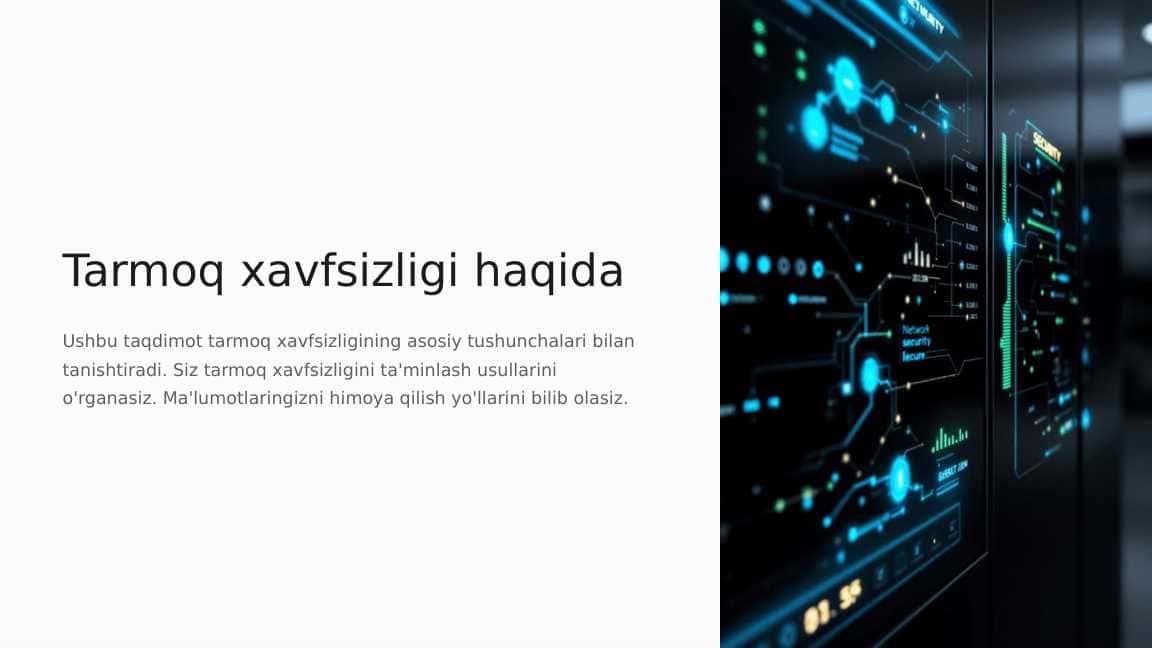Tarmoq xavfsizligi haqida