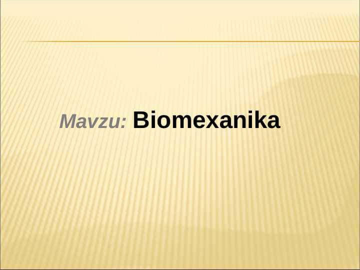 Biomexanika