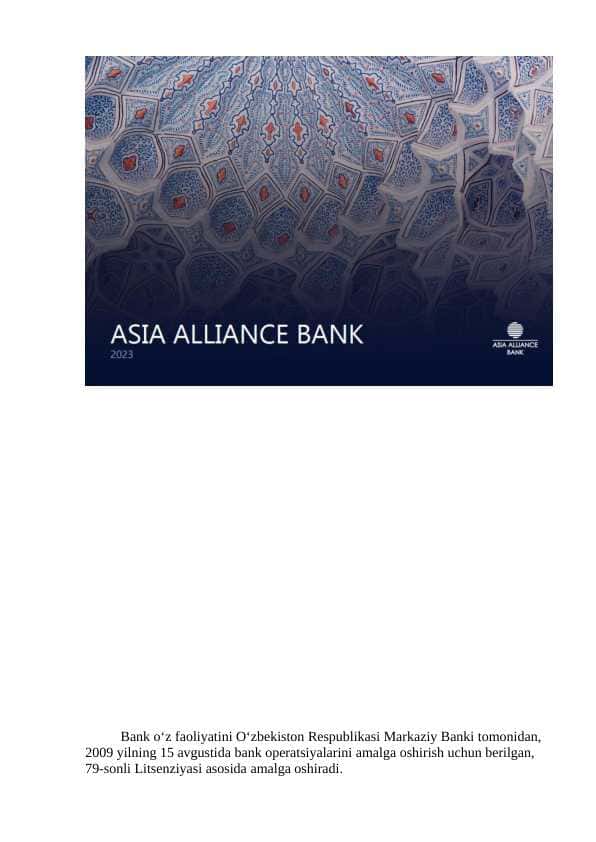 Asia alliance bank tahlili