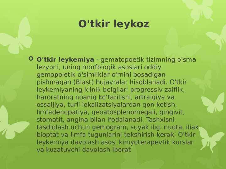 O’TKIR LEYKOZLAR