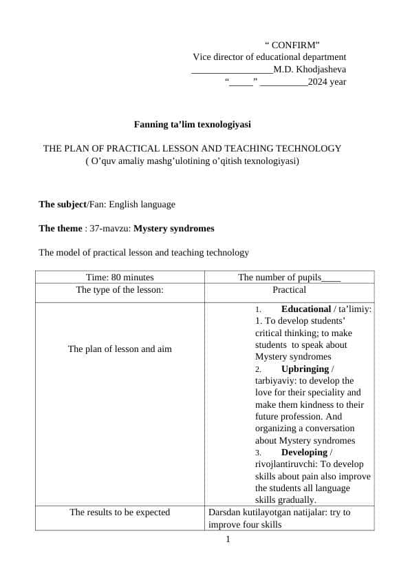 Mystery syndromes.docx