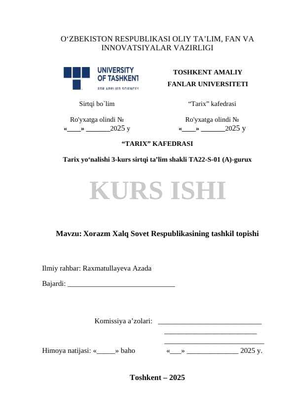 Xorazm Xalq Sovet Respublikasining tashkil topishi