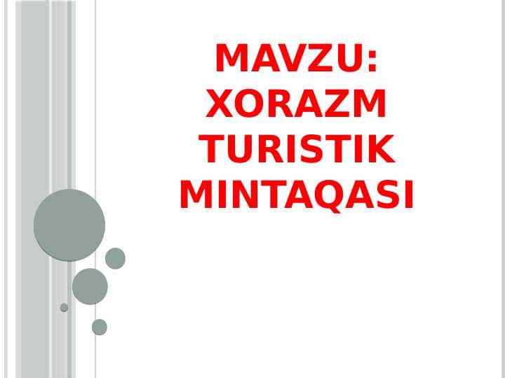 Xorazm turistik mintaqasi