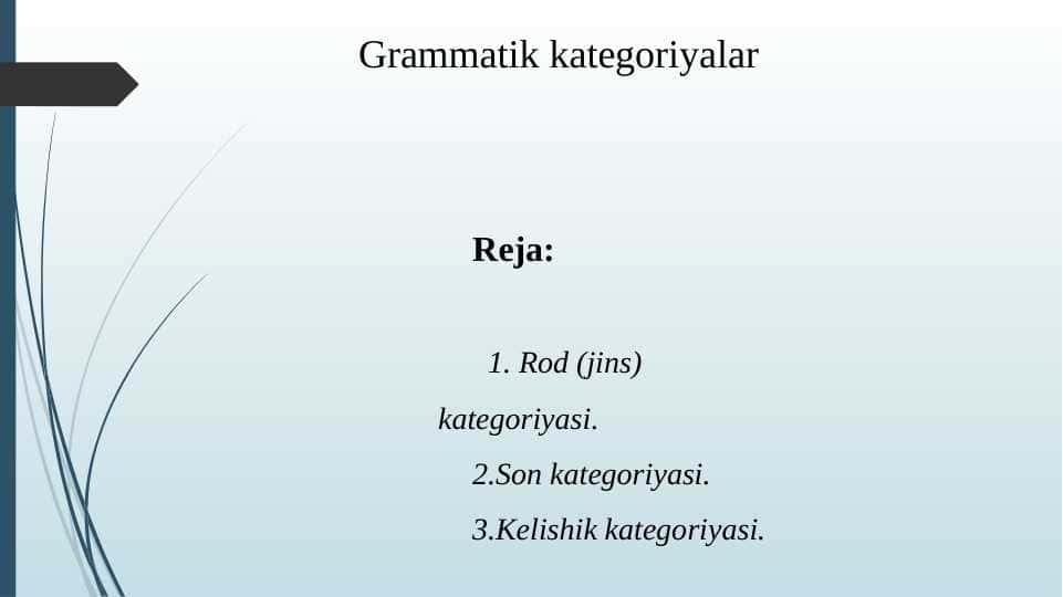 Grammatik kategoriyalar