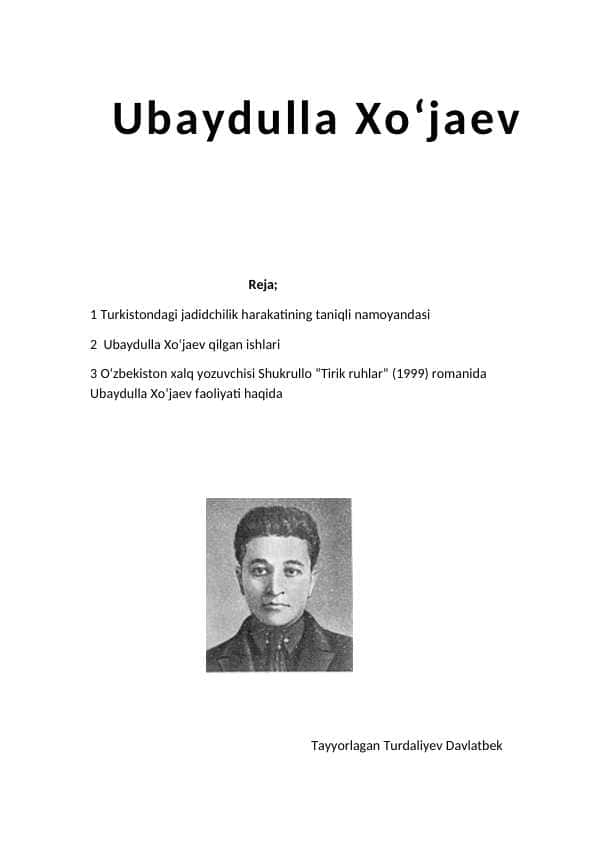 Ubaydulla Xo‘jaev