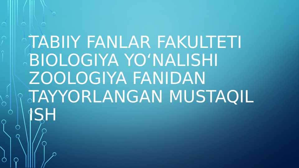 zoologiya qushlar va ularning turlari pptx