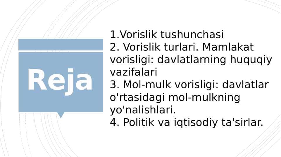 Vorislik tushunchasi