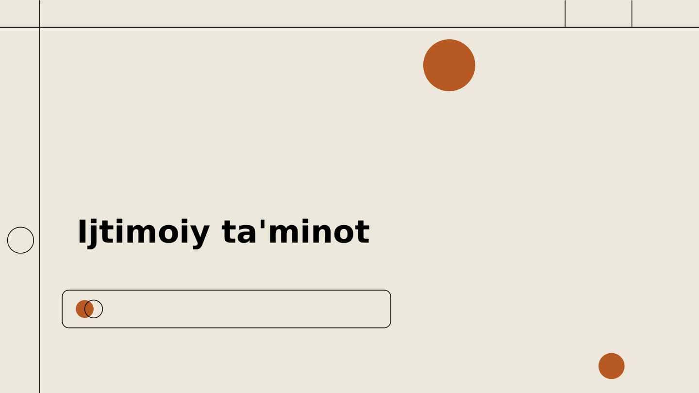 Ijtimoiy ta'minot