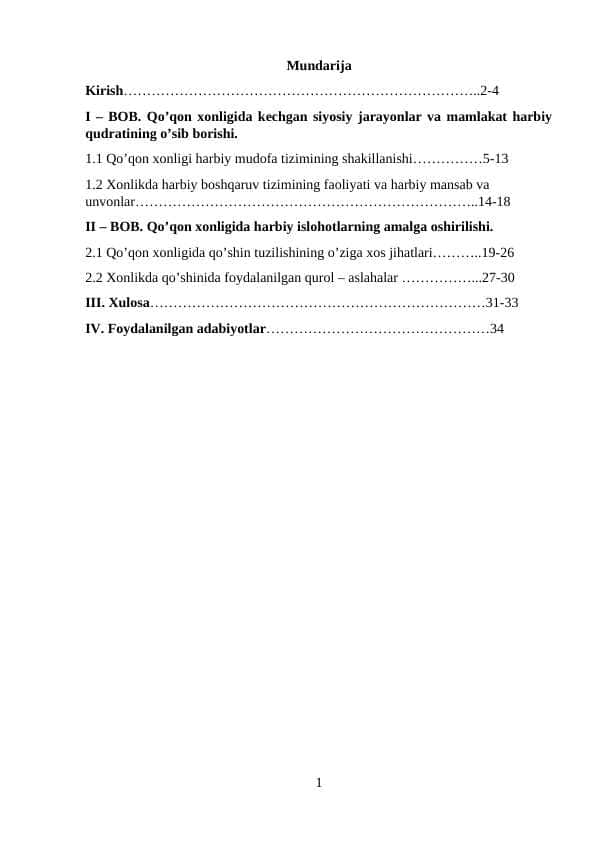 Qo'qon xonligida xarbiy ish