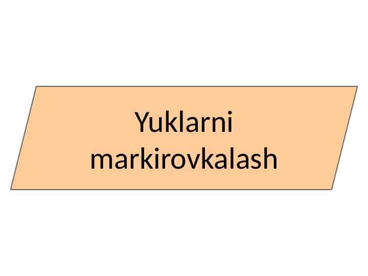 Yuklarni markirovkalash