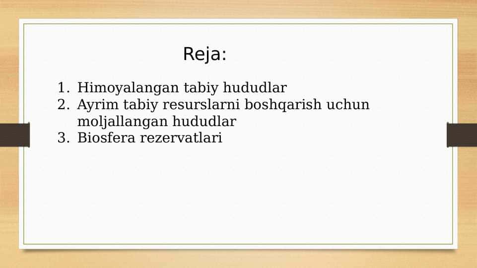 Muhofaza etiladigan tabiy hududlar