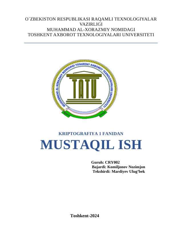 Sonlarning tublikka tekshiruvchi aniqlashtirilgan algoritmlarning kompleks dasturiy ta'minotini ishlab chiqish