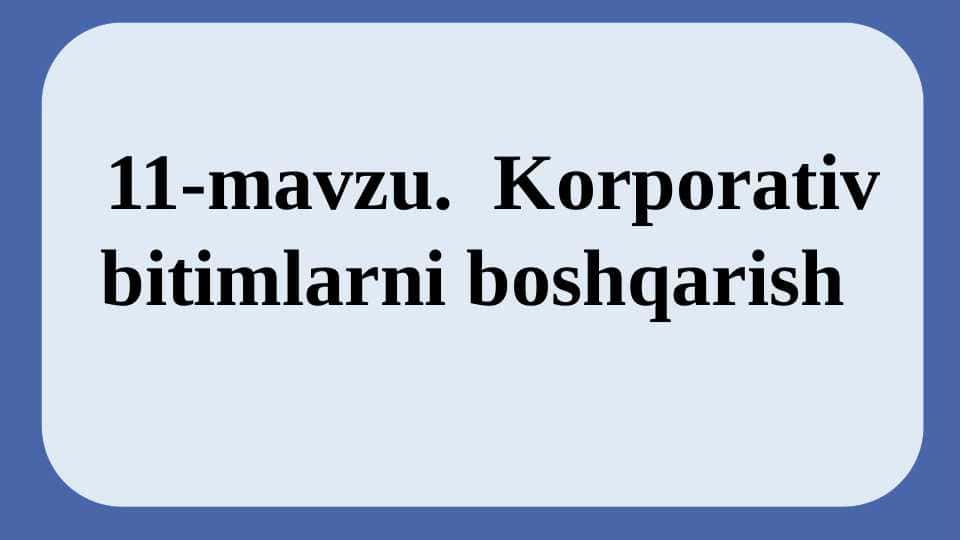 Korporativ bitimlarni boshqarish