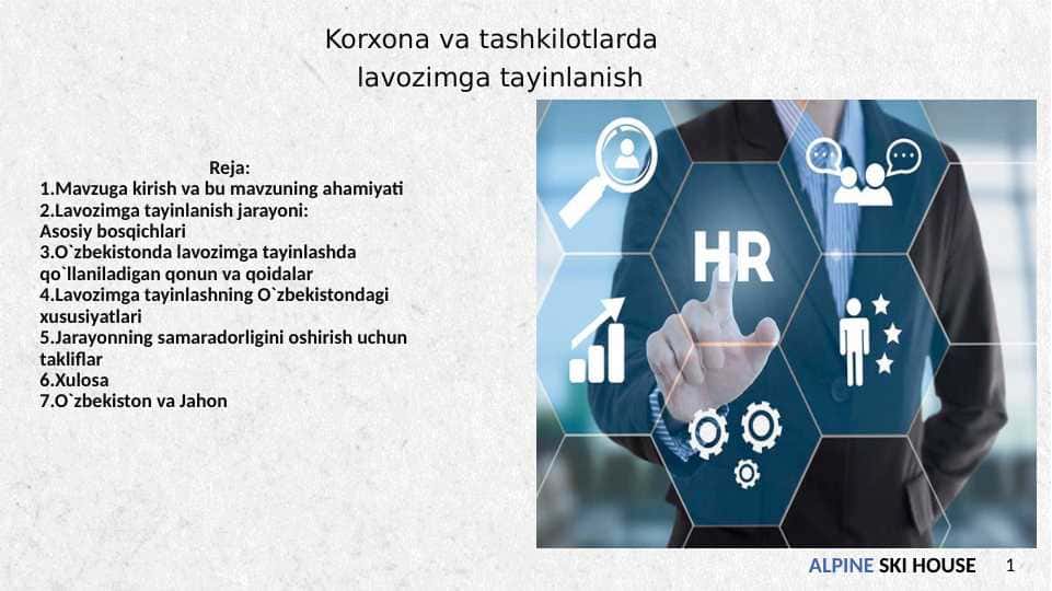 Korxona va tashkilotlarda lavozimga tayinlanish