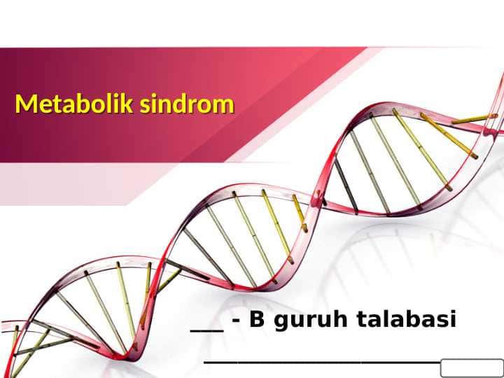 Metabolik sindrom