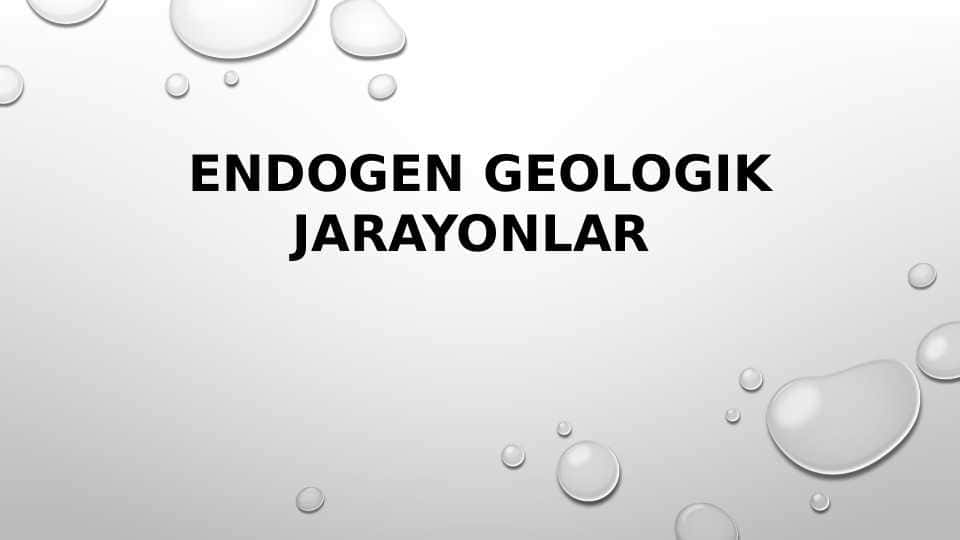 Endogen geologik jarayonlar