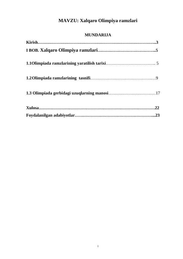 Xalqaro Olimpiya ramzlari
