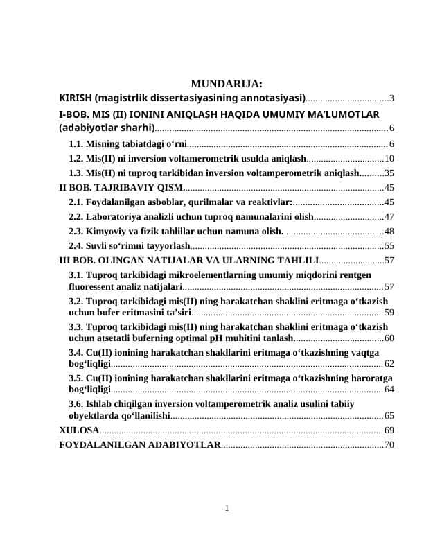 SURXONDARYO VILOYATI TUPROGʻI TARKIBIDAGI MIS(II), RUX(II), KADMIY(II) VA SIMOB(II) IONLARINI VOLTAMPERMETRIK ANIQLASH