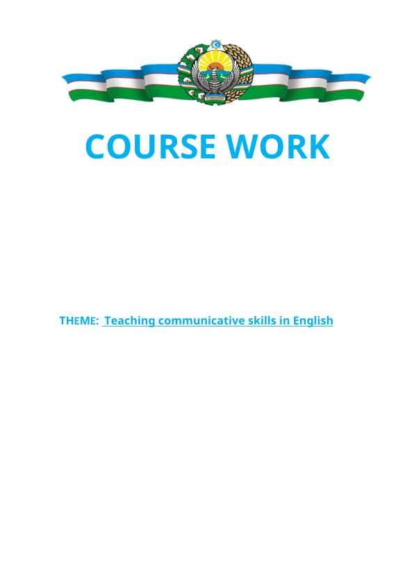Teaching communicative skills in English