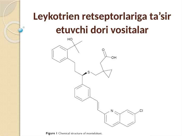 Leykotrien retseptorlariga ta’sir etuvchi dori vositalar