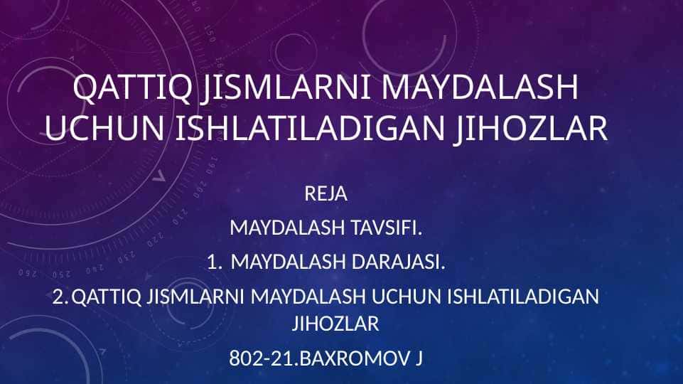 Maydalash qurilmalari