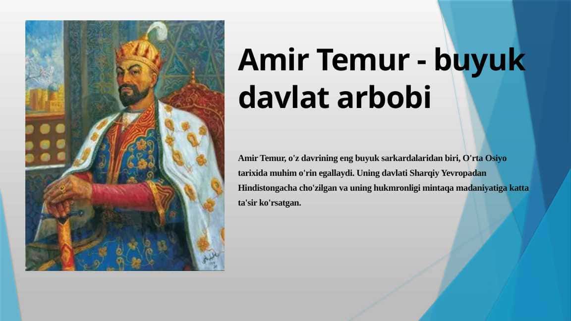 Amir Temur - buyuk davlat arbobi