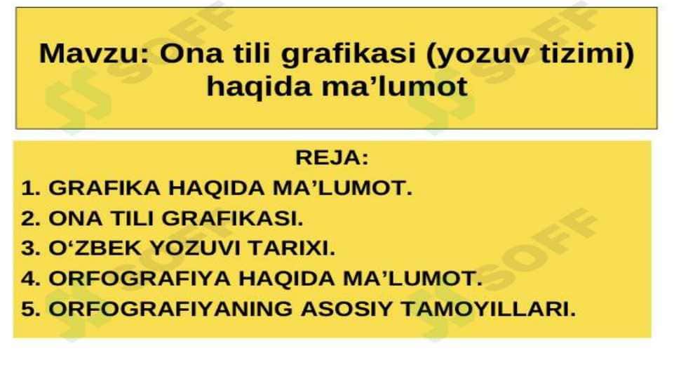 Ona tili grafikasi yozuv tizimi