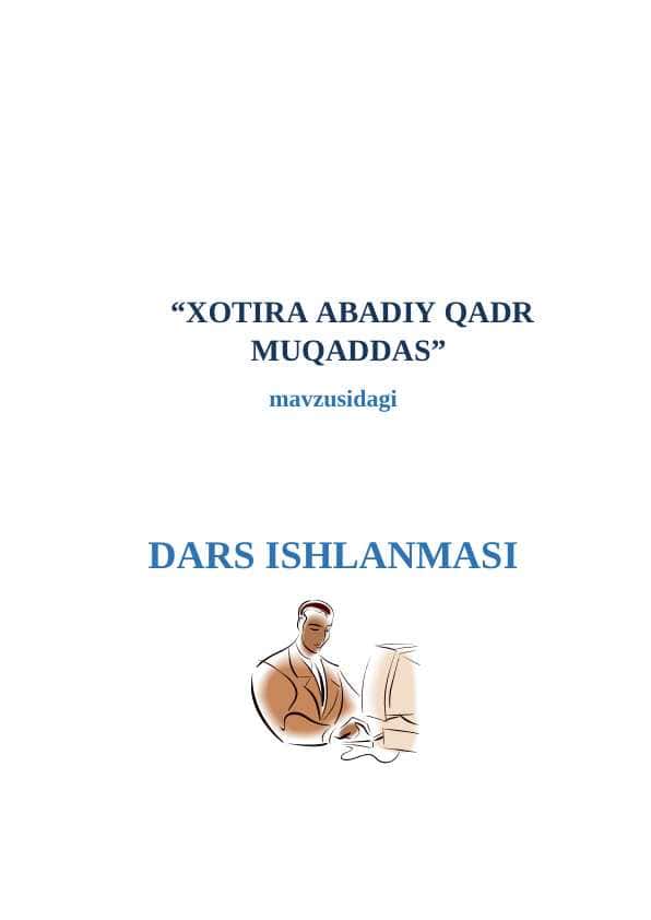 XOTIRA ABADIY QADR MUQADDAS