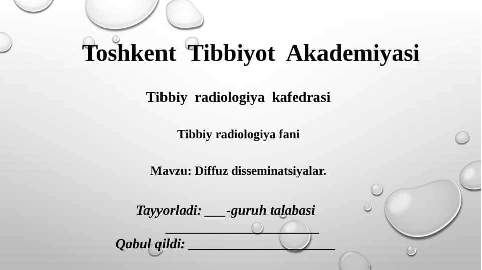 Diffuz disseminatsiyalar