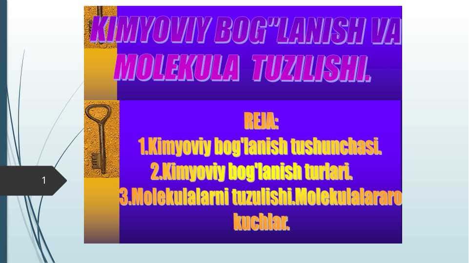 Kimyoviy bog'lanishlar
