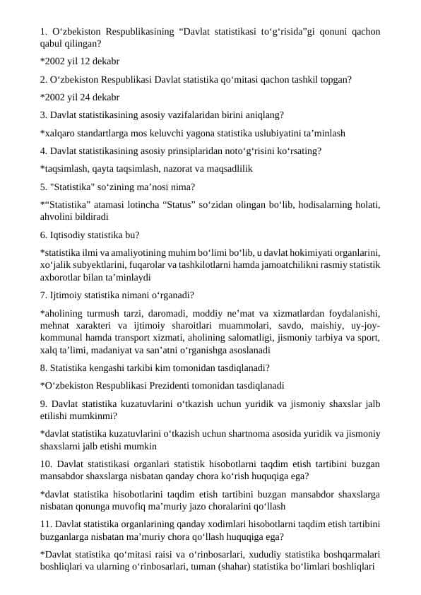 Argos 240 talik test, javoblari bilan. Davlat xizmatchisi 2025