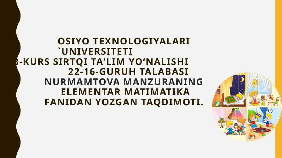 Fazo va fazoda mo’ljal olishni rivojlantirish uchun ta`limiy uyinlar