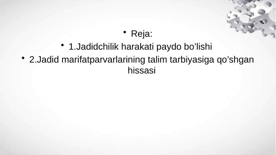 Jadidchilik harakati paydo bo’lishi