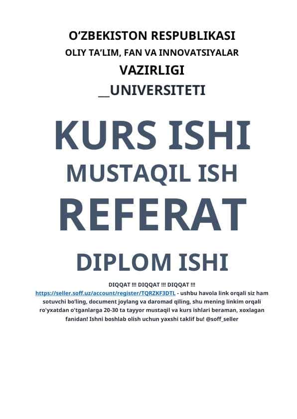 Sanoat korxonalarida shartnomaviy munosabatlarni tashkil etish