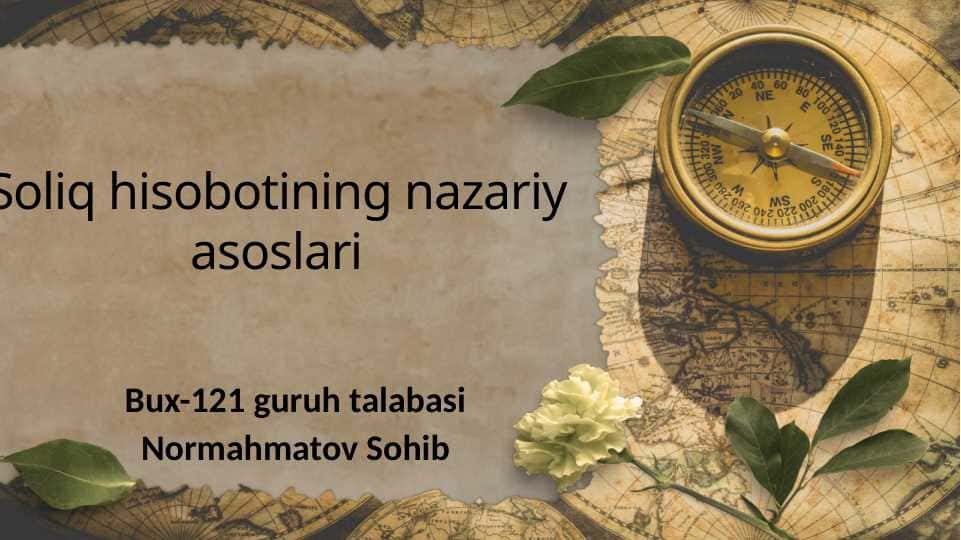 Soliq hisobotining nazariy asoslari