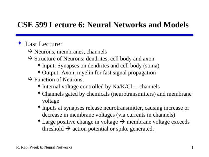 Lecture-Neural Networks