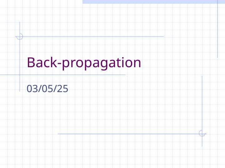 Back-propagation